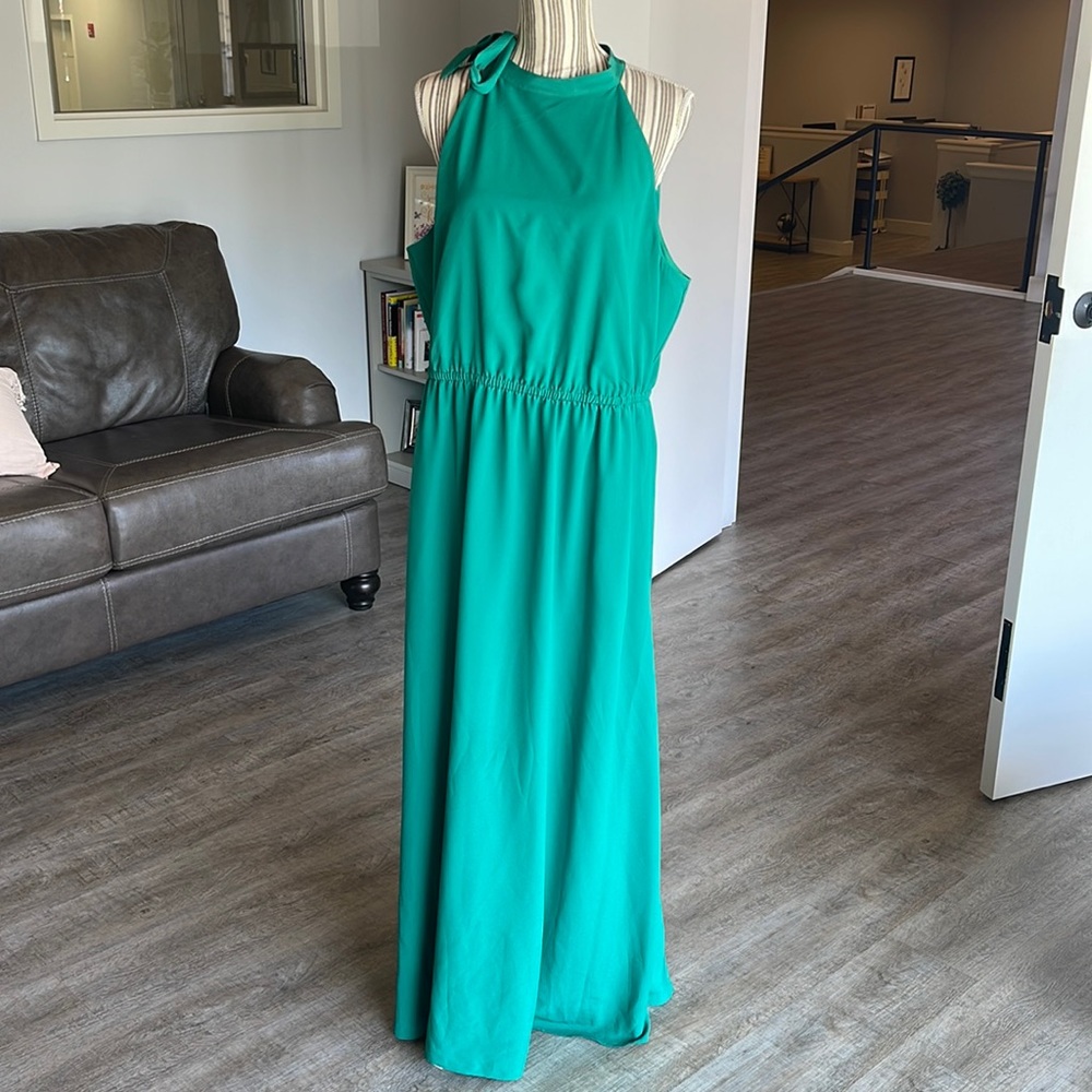 Green banana republic maxi dress